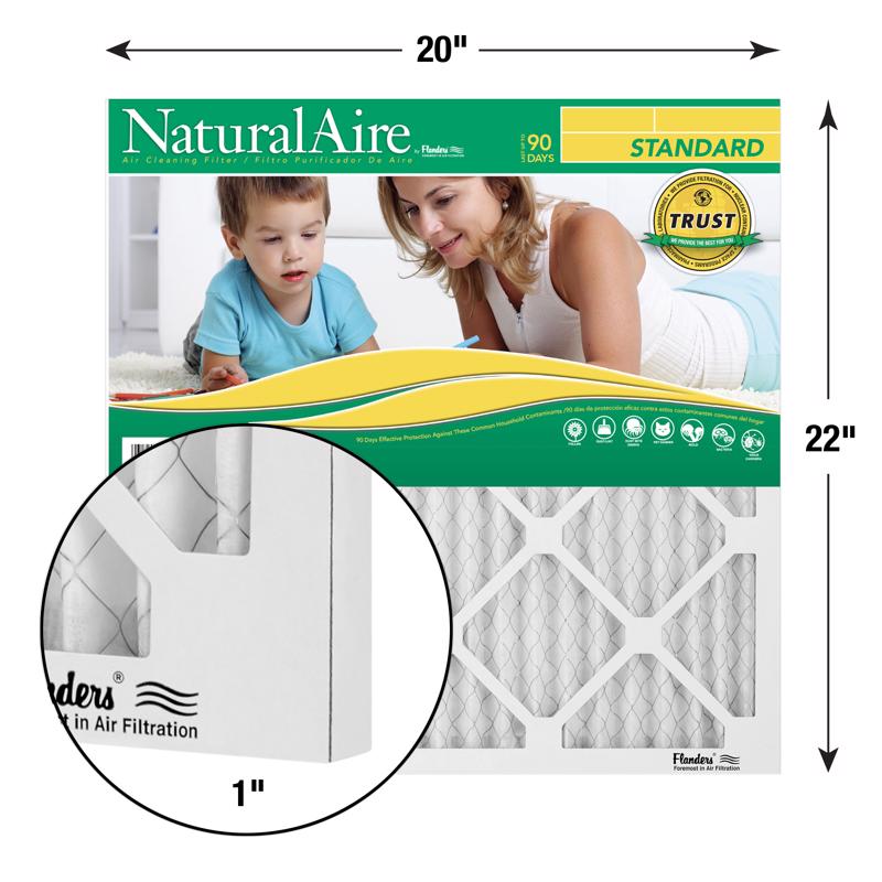 NaturalAire 20 in. W X 22 in. H X 1 in. Synthetic 8 MERV Pleated Air Filter
