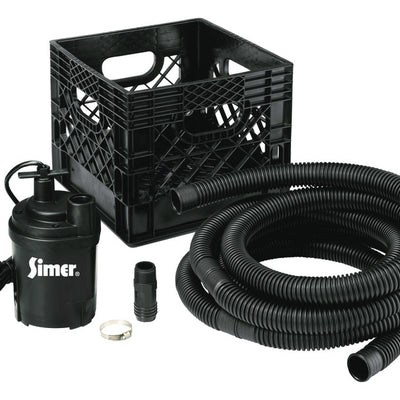 Flotec Stow and Flo 1/4 HP 2200 gph Thermoplastic Switchless Switch Bottom AC Utility Pump Kit
