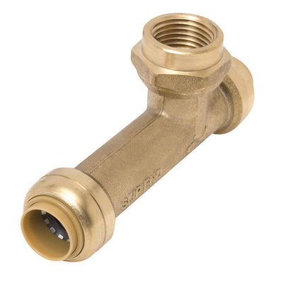 SharkBite Push to Connect 1/2 in. PTC X 1/2 in. D PTC Brass Slip Tee
