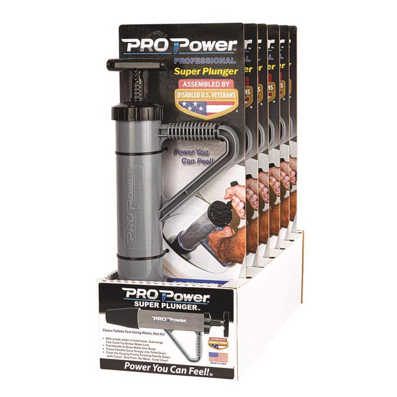 PRO Power Super Plunger Toilet Plunger 18 in. L X 3 in. D