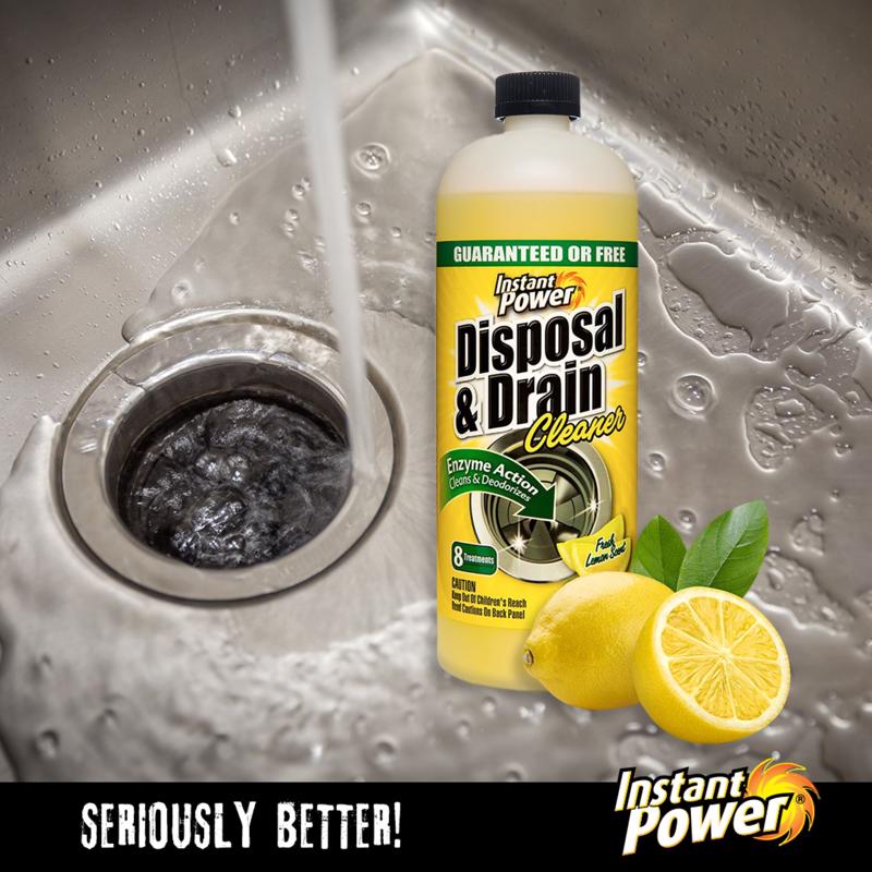 Instant Power Liquid Garbage Disposal & Drain Cleaner 1 L