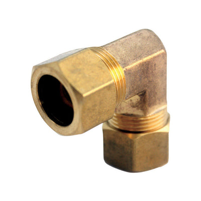 JMF Company 5/8 in. Compression X 3/8 in. D Compression Brass 90 Degree Elbow