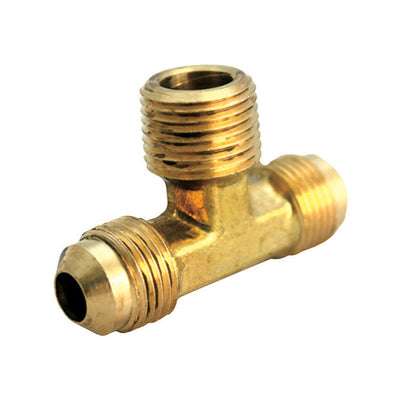 JMF Company 1/4 in. Flare X 1/4 in. D Flare Brass Reducing Tee