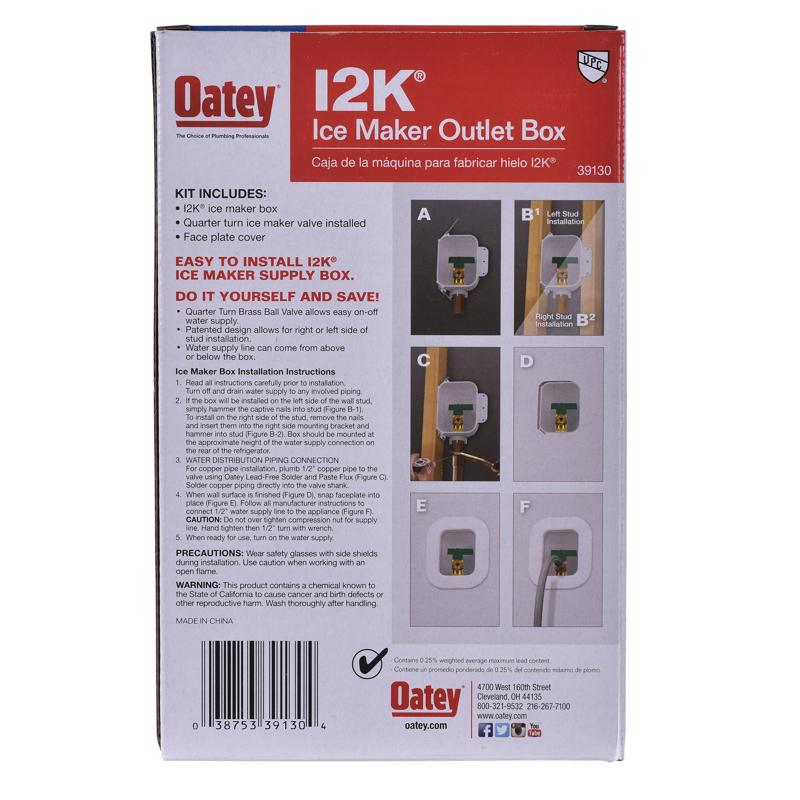 Oatey 1/2 in. D Ice Maker Outlet Box