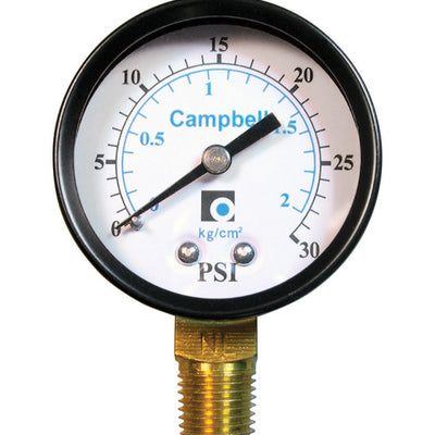 Campbell 2 in. Brass Pressure Gauge 30 psi