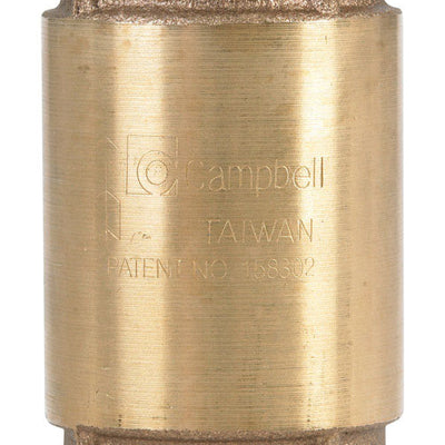 Campbell 1-1/4 in. D X 1-1/4 in. D FNPT x FNPT Red Brass Spring Loaded Check Valve