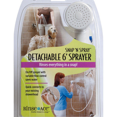 Rinse Ace Snap N Spray Polished Plastic Portable Handheld Shower Sprayer