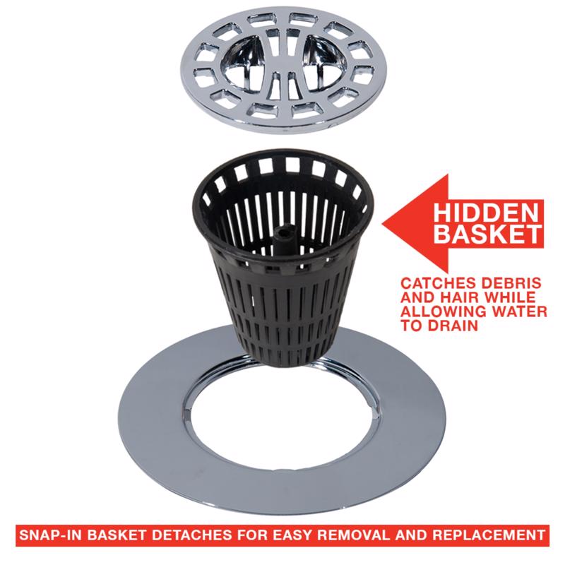 Danco 4-1/4 in. Chrome Round Drain Grate and Cover