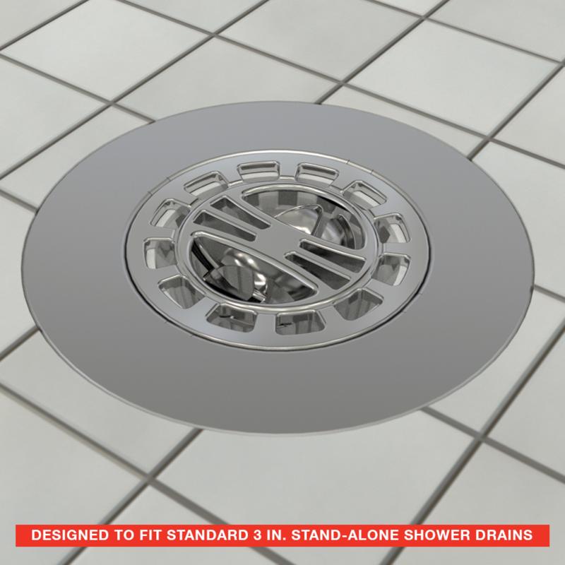Danco 4-1/4 in. Chrome Round Drain Grate and Cover