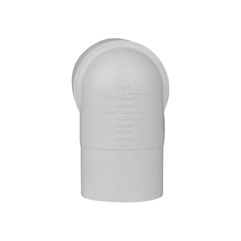 Charlotte Pipe Schedule 40 1-1/2 in. Spigot X 1-1/2 in. D Slip PVC Street Elbow