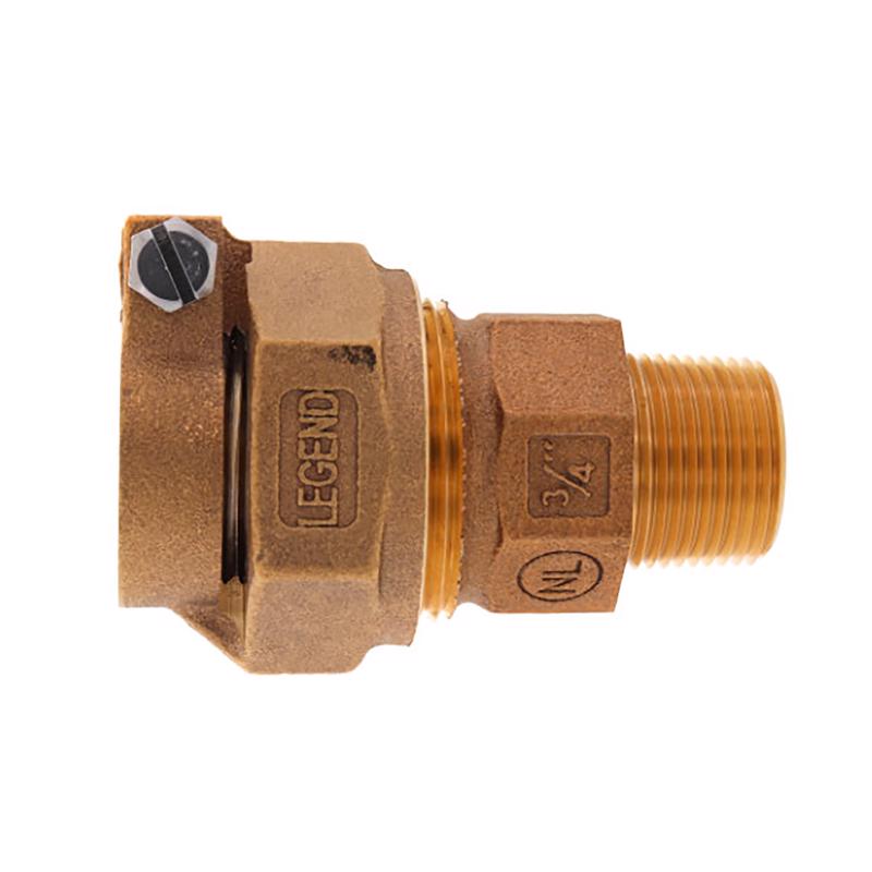 Legend 1 in. MPT Pattern X 3/4 in. D MNPT Bronze Reducing Coupling