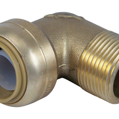 SharkBite Push to Connect 3/4 in. PTC X 3/4 in. D MNPT Brass Elbow
