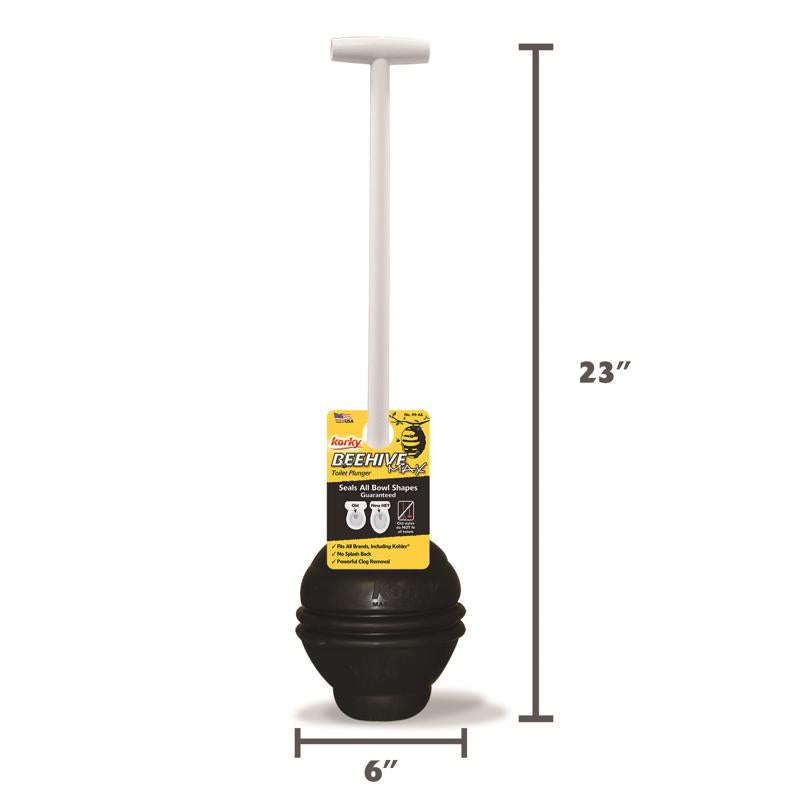 Korky Beehive Max Toilet Plunger 25 in. L X 5 in. D