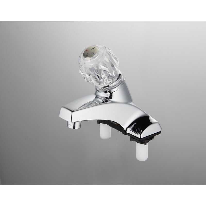 Home Plus Chrome Traditional Centerset Bathroom Sink Faucet 4 in.
