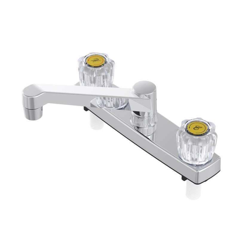Home Plus Two Handle Chrome Kitchen Faucet