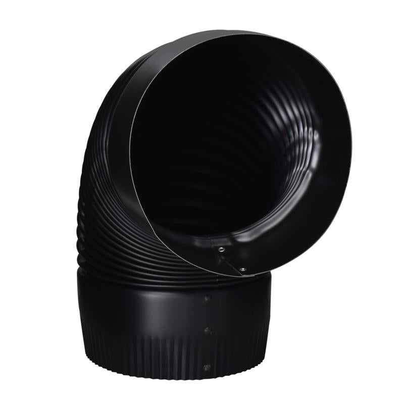 Imperial 6 in. D X 6 in. D 90 deg Galvanized Steel Stove Pipe Elbow