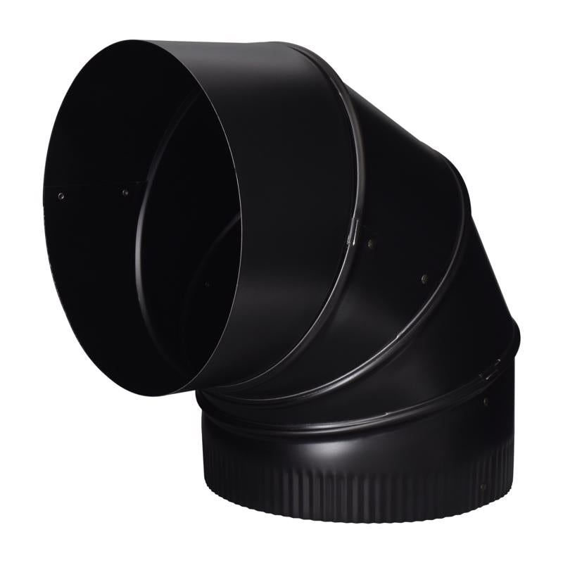 Imperial 8 in. D X 8 in. D Adjustable 90 deg Galvanized Steel Stove Pipe Elbow