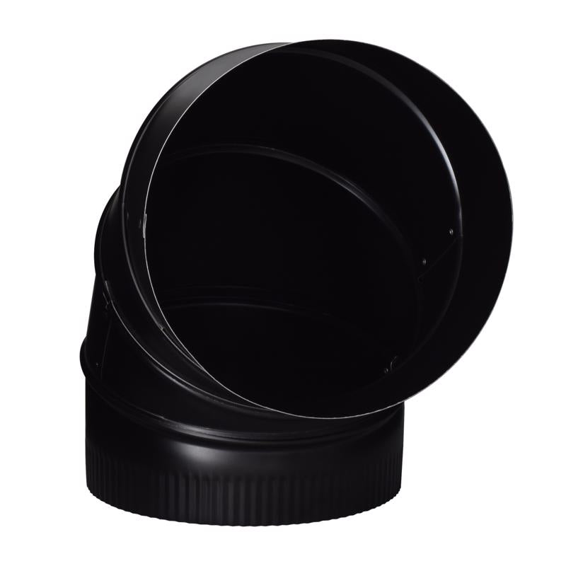 Imperial 8 in. D X 8 in. D Adjustable 90 deg Galvanized Steel Stove Pipe Elbow