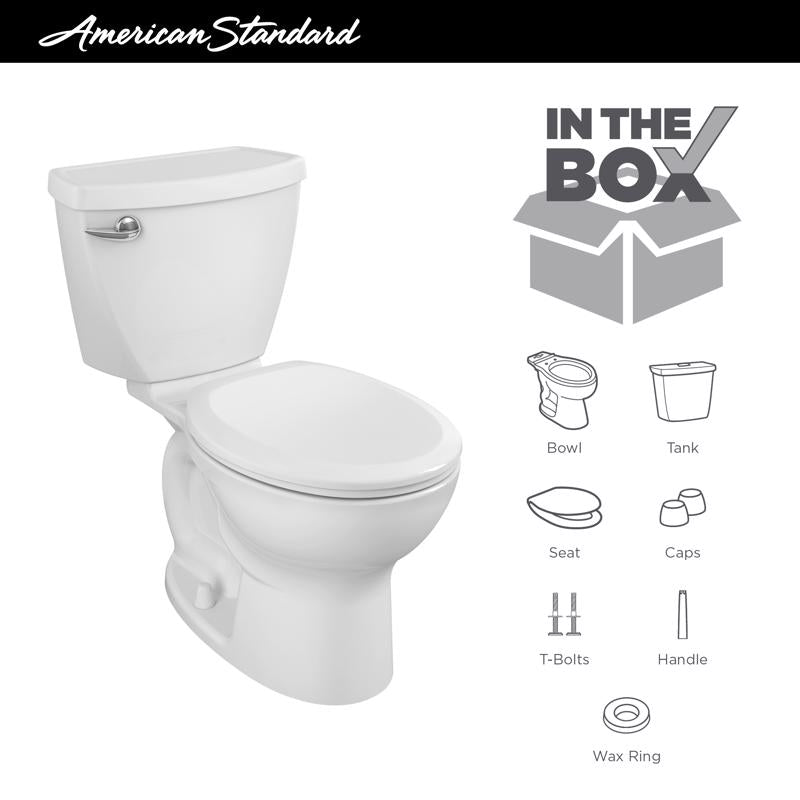 American Standard Cadet 3 Toilet-To-Go 1.28 gal White Round Complete Toilet