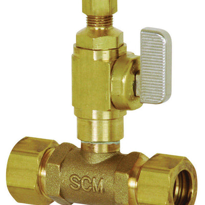 Sioux Chief Add-A-Line 5/8 in. Brass Compression Ball Valve Full Port Quarter-Turn Lever For Water