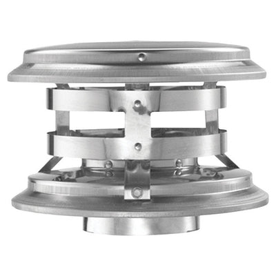 DuraVent 4 in. D Galvanized/Stainless Steel Twist Lock Termination Cap
