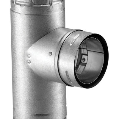 DuraVent 4 in. D Galvanized/Stainless Steel Twist Lock Clean-Out Tee Cap