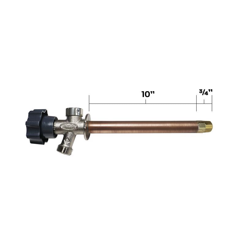 Prier 400 Series 1/2 in. MPT X 1/2 in. Sweat Anti-Siphon Brass Freezeless Wall Hydrant