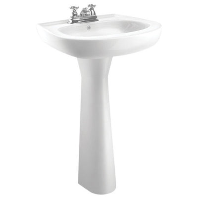 Cato Jazmin Vitreous China Bathroom Sink 18.5 in. W X 15.75 in. D White