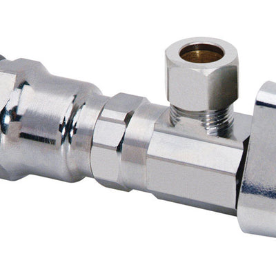 BrassCraft 1/2 in. MPT outlets X 3/8 in. Brass Shut-Off Valve