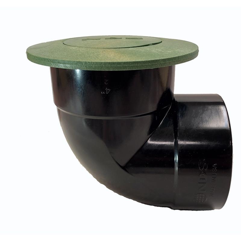 NDS 5.9 in. W X 7.9 in. D Round Emitter with 90 Degree Elbow