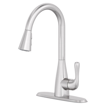 Oakbrook Collection Vela One Handle Brushed Nickel Kitchen Faucet