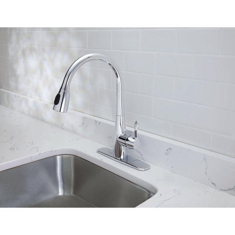 Oakbrook Collection Vela One Handle Chrome Kitchen Faucet