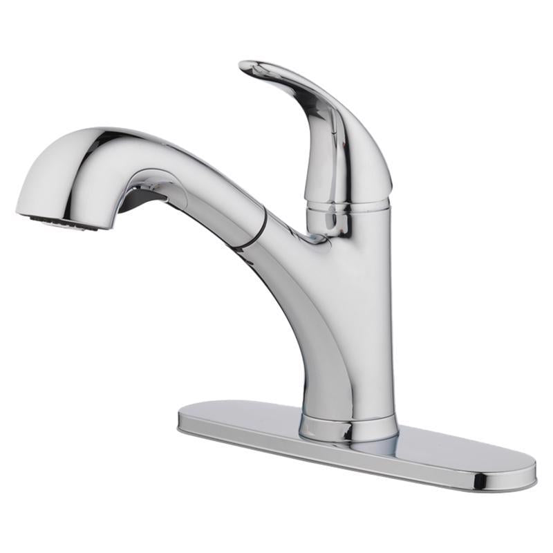 Oakbrook Collection Pacifica One Handle Brushed Nickel Pull-Out Kitchen Faucet