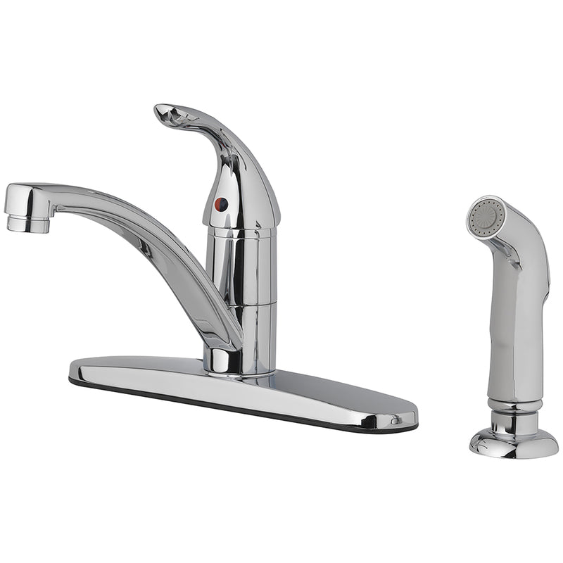 Oakbrook Collection Pacifica One Handle Chrome Kitchen Faucet Side Sprayer Included