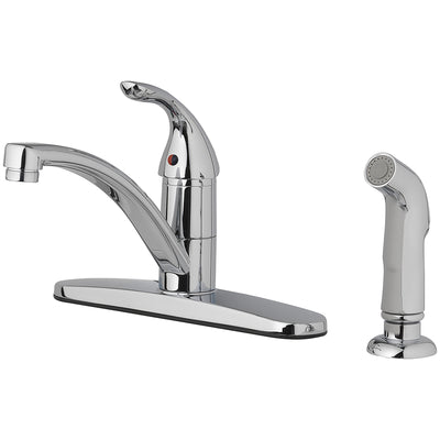 Oakbrook Collection Pacifica One Handle Chrome Kitchen Faucet Side Sprayer Included