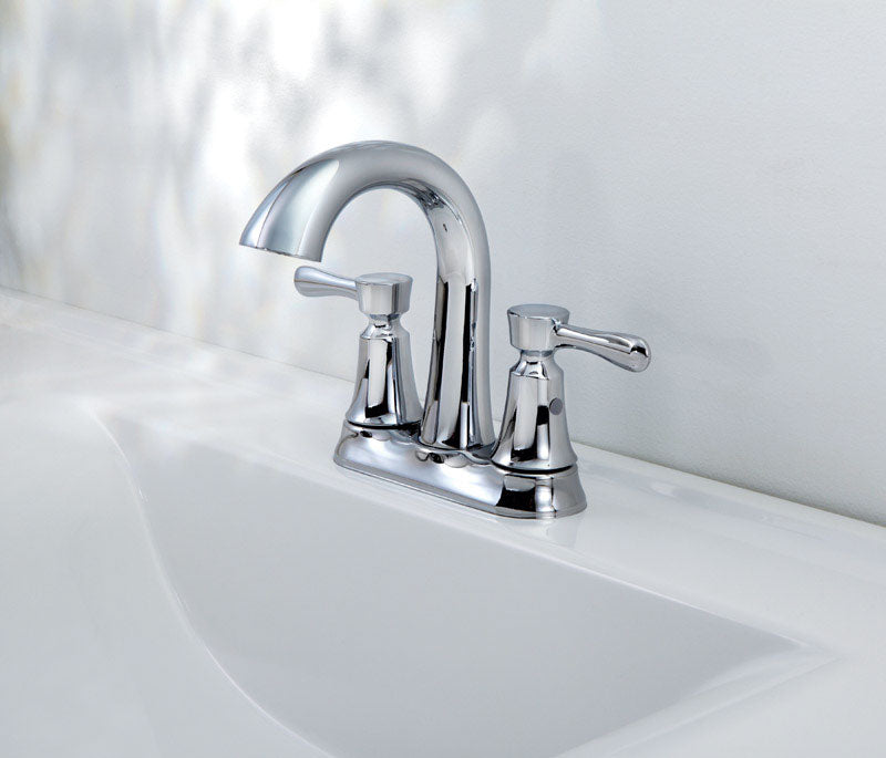 Oakbrook Collection Verona Chrome Modern Two-Handle Bathroom Sink Faucet 4 in.