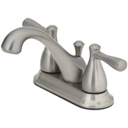 Oakbrook Collection Brushed Nickel Modern Two-Handle Bathroom Sink Faucet 4 in.
