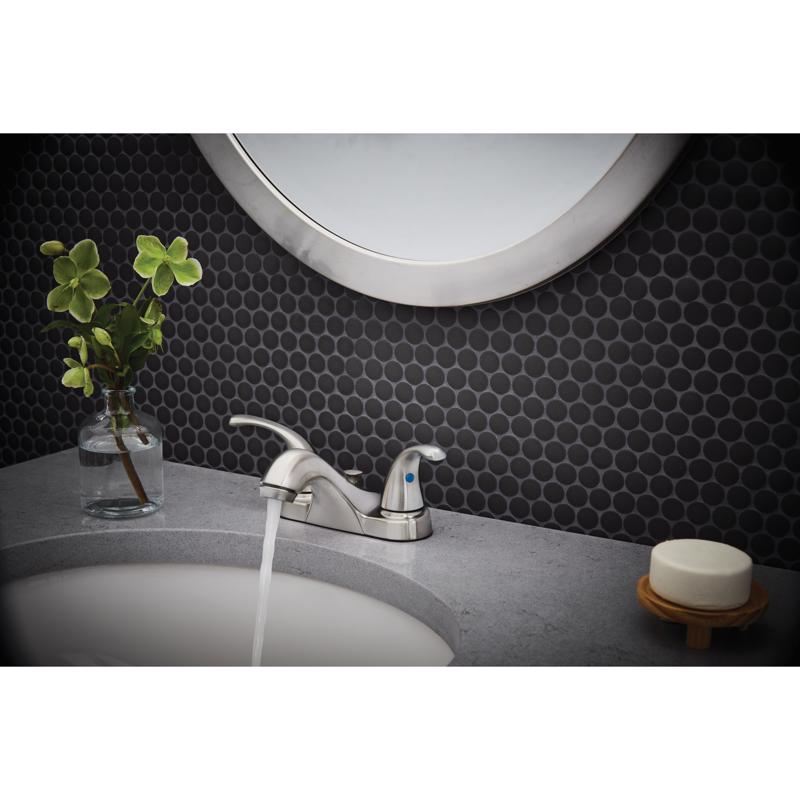Oakbrook Collection Brushed Nickel Modern Pop-up Bathroom Sink Faucet 4 in.