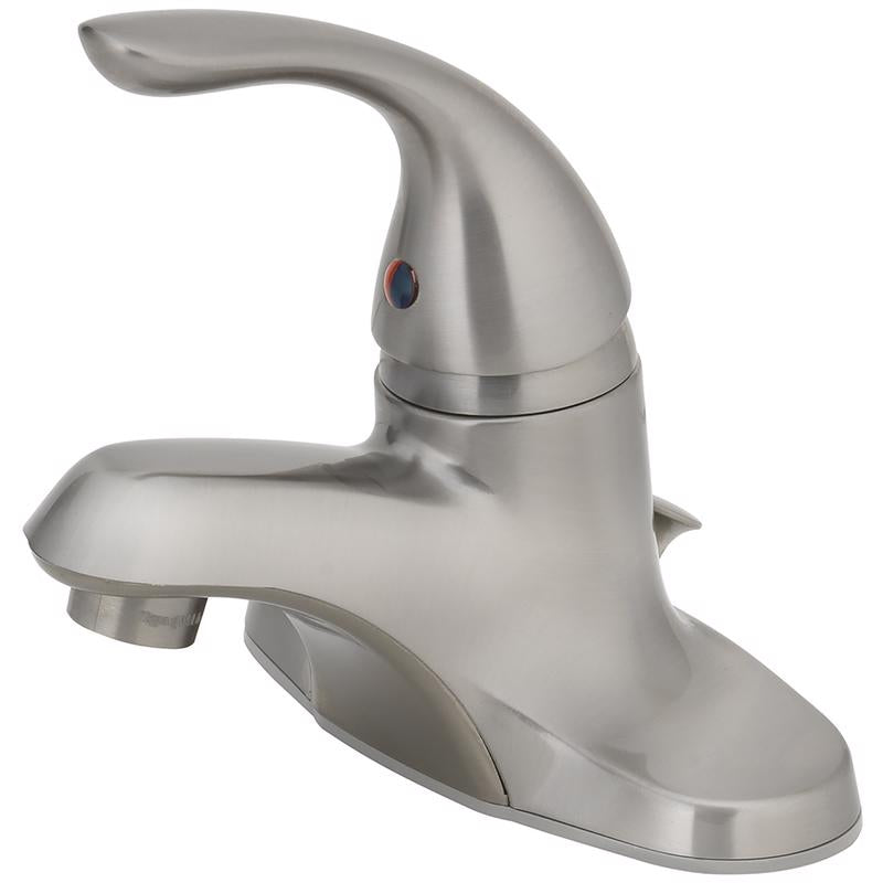 Oakbrook Collection Brushed Nickel Coastal Single-Handle Bathroom Sink Faucet 4 in.