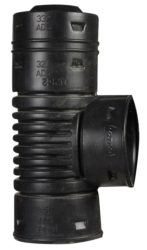 Advanced Drainage Systems 3 in. Snap X 3 in. D Snap Polyethylene 10 in. Blind Tee