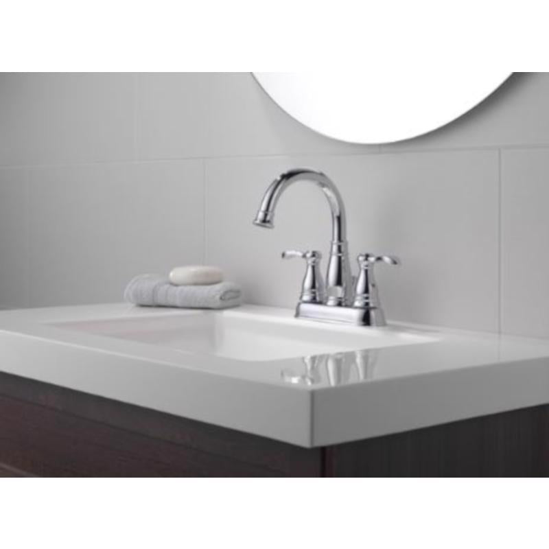 Delta Porter Chrome Traditional Centerset Bathroom Sink Faucet 4 in.