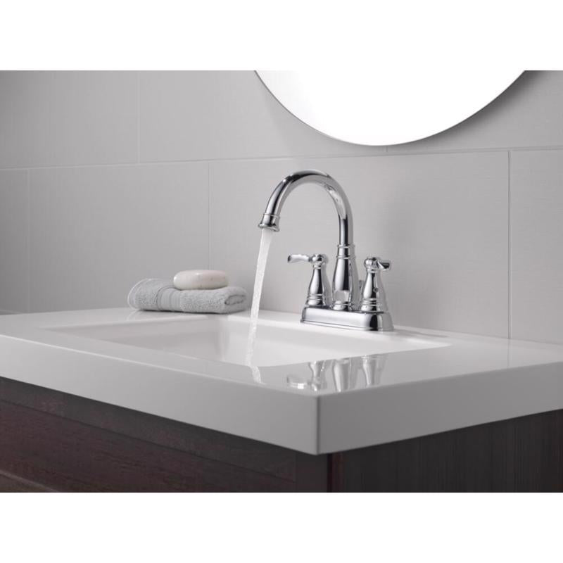 Delta Porter Chrome Traditional Centerset Bathroom Sink Faucet 4 in.