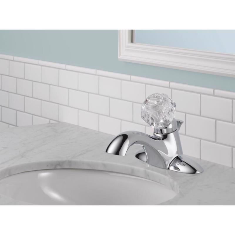 Delta Classic Chrome Traditional Centerset Bathroom Sink Faucet 4 in.