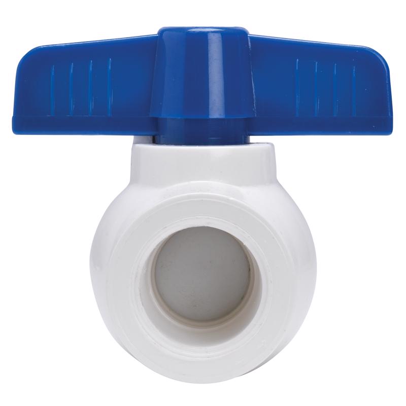 Homewerks 1-1/4 in. PVC FIP Ball Valve Full Port Quarter-Turn Lever For Potable Water