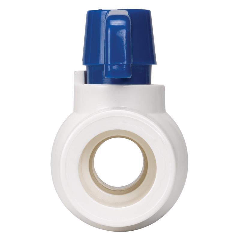 Homewerks 2 in. PVC Slip Ball Valve Full Port Quarter-Turn Lever For Potable Water