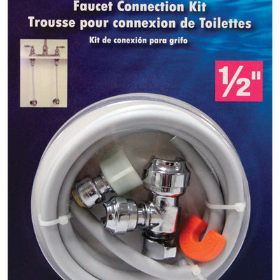 SharkBite 1/2 in. Push Fit X 1/4 in. D Push to Fit 10 ft. Stainless Steel Installation Kit
