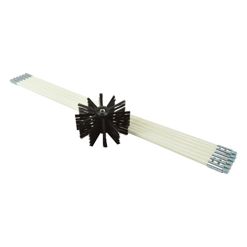 Deflect-O 4 in. D Black/White Aluminum Duct Cleaning Kit