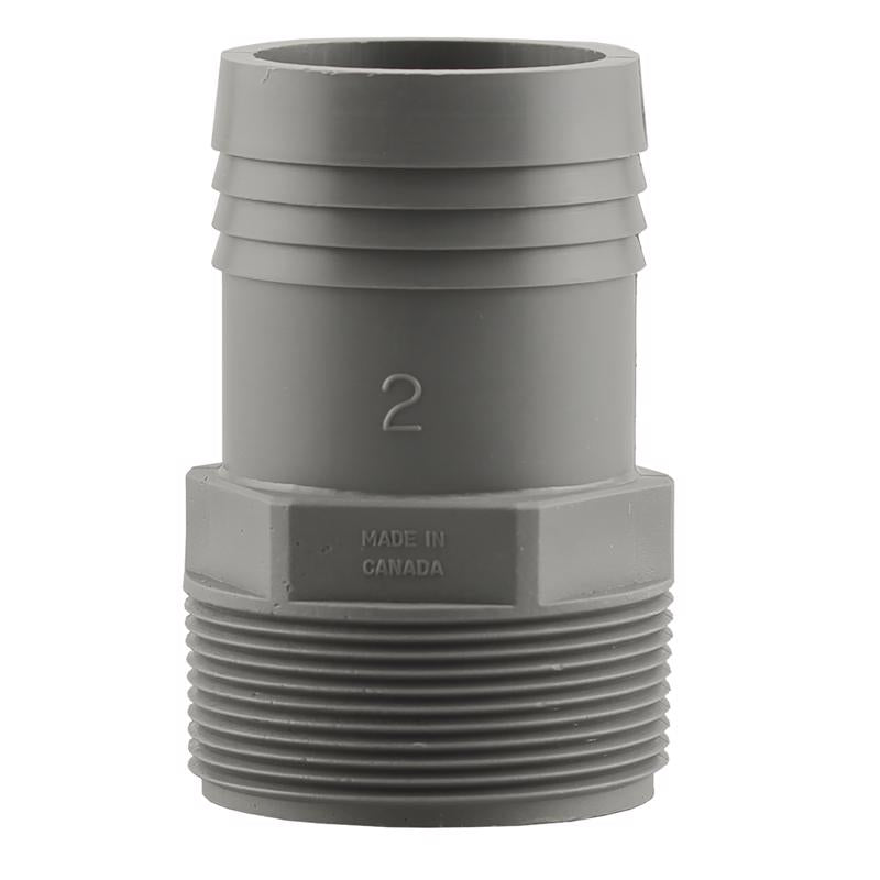 Boshart Industries 2 in. MPT in. X 2 in. D Insert Polypropylene Male Adapter