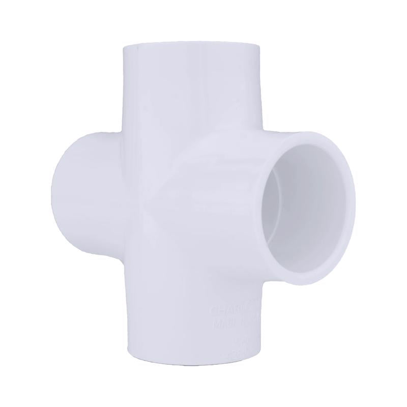 Charlotte Pipe Schedule 40 1/2 in. Slip X 1/2 in. D Slip PVC Cross