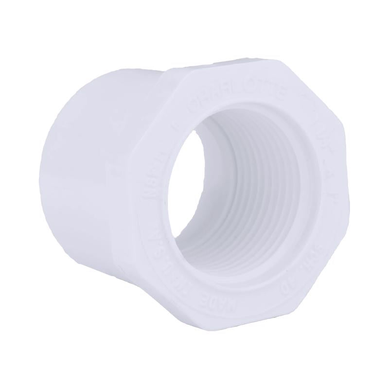 Charlotte Pipe Schedule 40 1-1/4 in. Spigot X 1 in. D FPT PVC Reducing Bushing